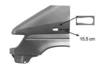 spatbord, rechts,-04/2000 Mercedes Sprinter, 1995-2006