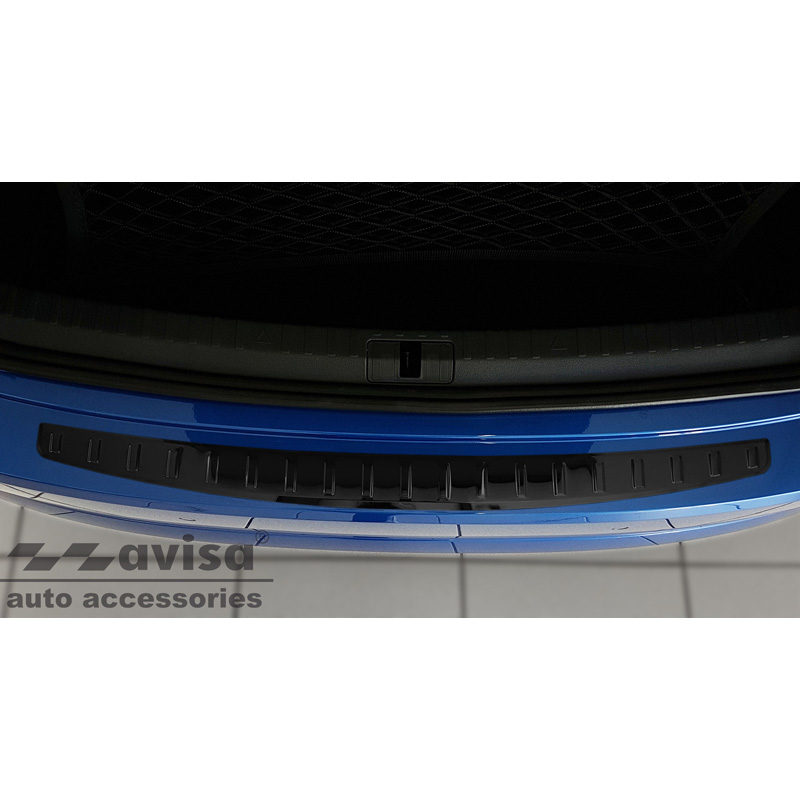 Zwart RVS Achterbumperprotector  Skoda Octavia IV Liftback 2020-2024 & FL 2024- 'Ribs'