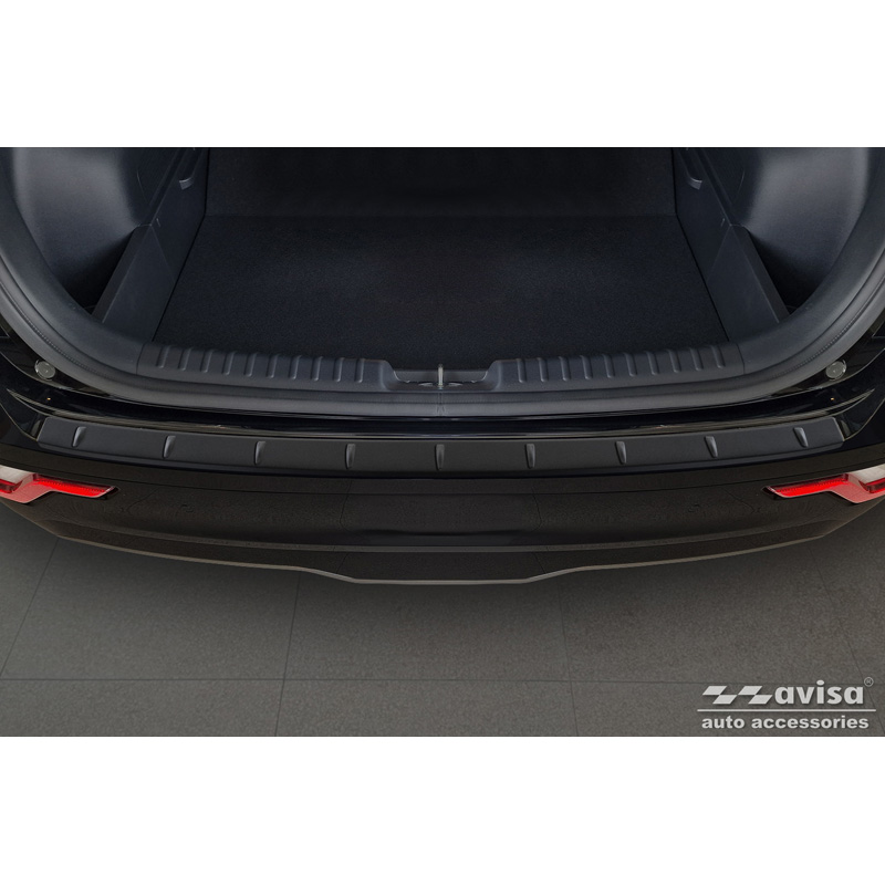 Matt Black Stainless Steel Rear bumper protector  Kia Niro II Hybrid & Niro II EV (SG2) 2022- 'Ribs'