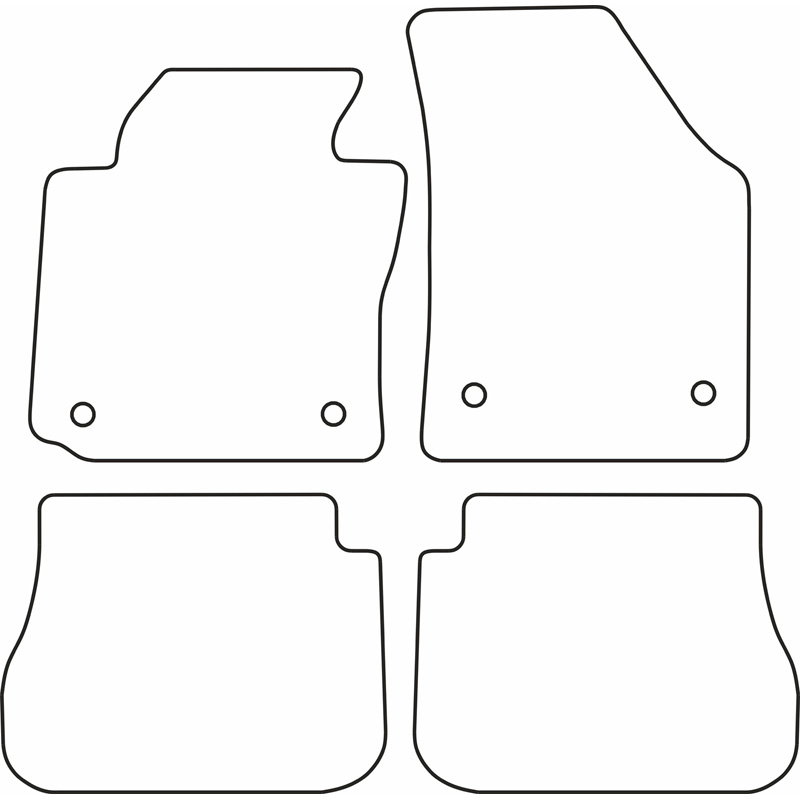 Automatten  Volkswagen Caddy Combi/Variant 5-Personen 2004-2015 (voor + achter)