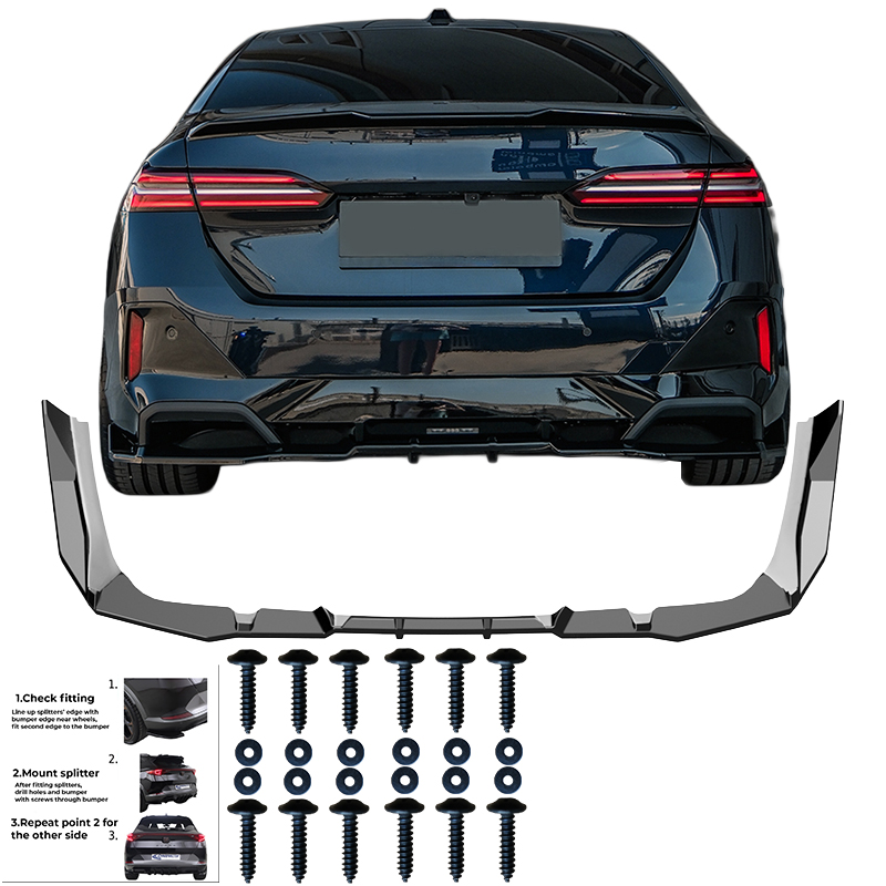 Oneway Achterbumperskirt  BMW 5-Serie G60/G61 Sedan/Touring M-Pack 2023- incl. i5 - Glanzend zwart