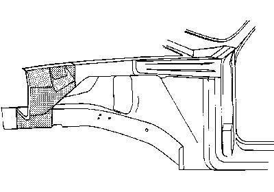 binnenscherm, voorste gedeelte, links Opel Kadett D, 1979-1984