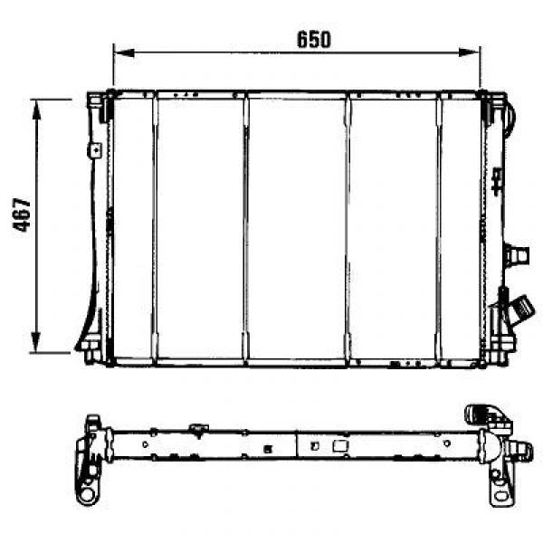 Radiator RENAULT LAGUNA 94-99 650x467 2.2 TD +AC