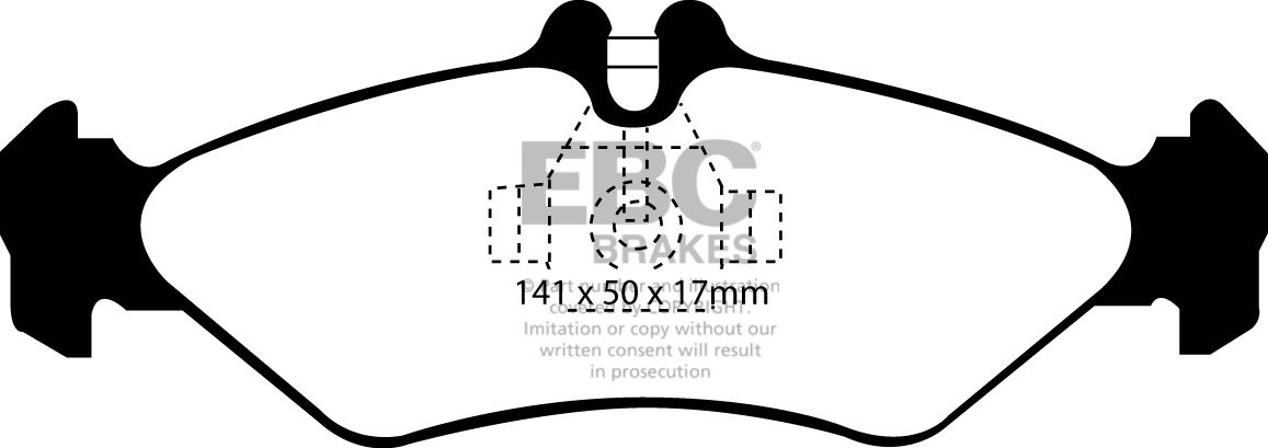 EBC Brakes VW BEDRIJFSWAGEN LT 28 97-2006 Remblokken achterzijde