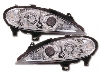 Koplampen Renault megane 97-02 Angel eyes Chroom