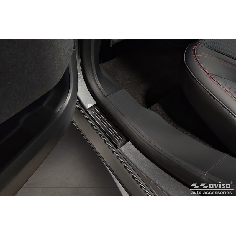 Zwart RVS Instaplijsten  Ford Mustang Mach-E 2020- 'Lines' - 4-delig
