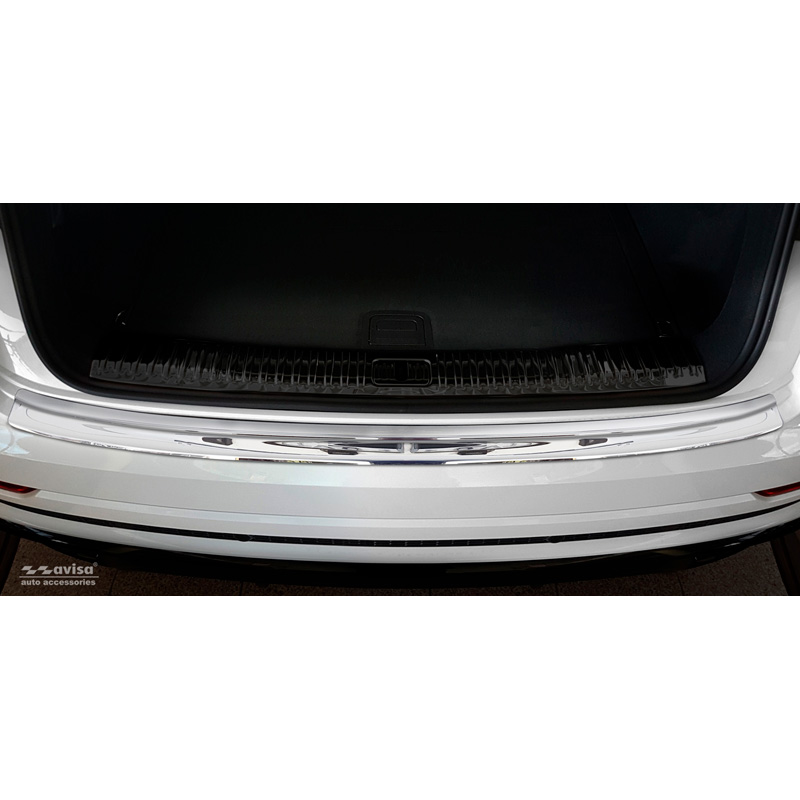 Chrome Stainless Steel Rear bumper protector  Audi Q8 2018-2023 & Facelift 2023- 'Ribs'