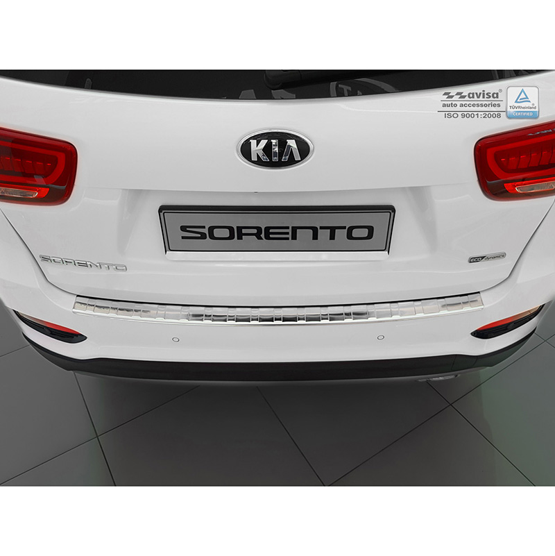 Stainless Steel Rear Bumper protector  Kia Sorento III Facelift 2017-2020 'Ribs'