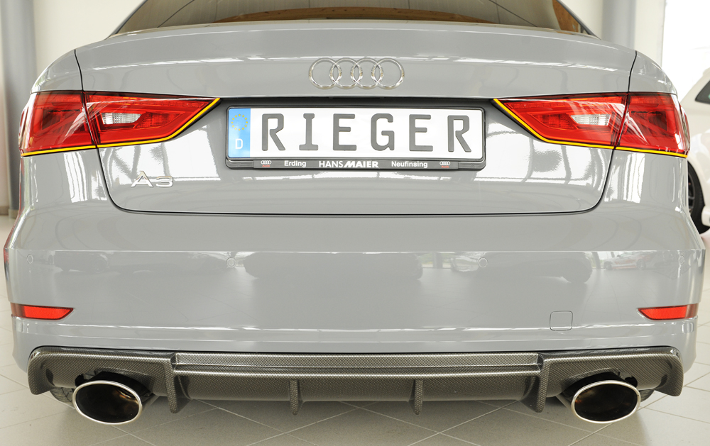 Achter Skirt Audi A3 8V 12-16 S-line Rieger Cabron Look