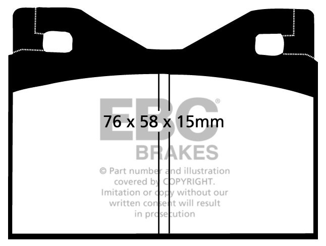 EBC Brakes FERRARI 365 GT4 BB 4.4 72-76 Remblokken achterzijde y