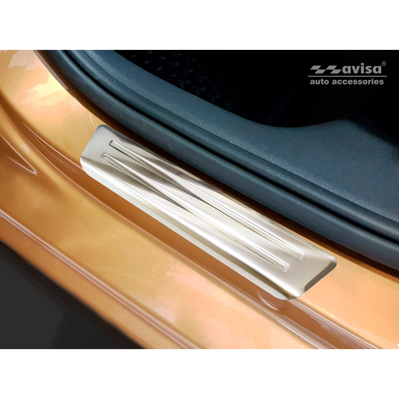 Silver Inox door sill protectors  Volkswagen Up! 2012-/Arteon 2017- incl. Shooting Brake 2020-/Tiguan 2015-2024 incl. All Space 2017-2024 /Golf Sportsvan 2014- - 4-pieces