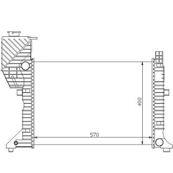 Radiator SPRINTER 95->> 570x400 2.3/2.3D/2.3TD -AC