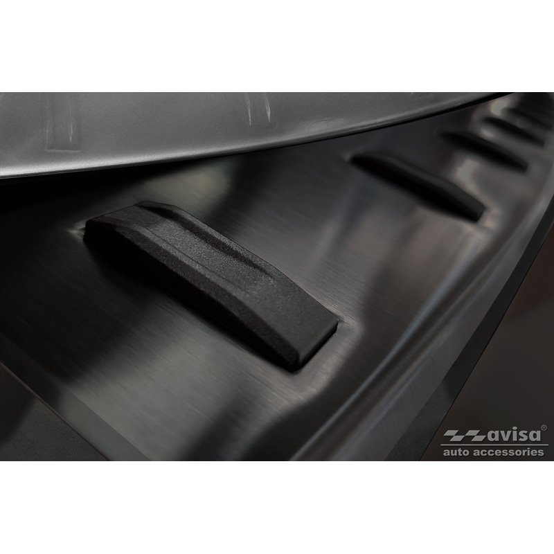 Black Stainless Steel Rear bumper protector  Citroën Space Tourer & Jumpy 2016- / Peugeot Traveller & Expert 2016- / Toyota Proace Verso 2016- / Opel Vivaro & Zafira Life 2019- 'STRONG EDITION'
