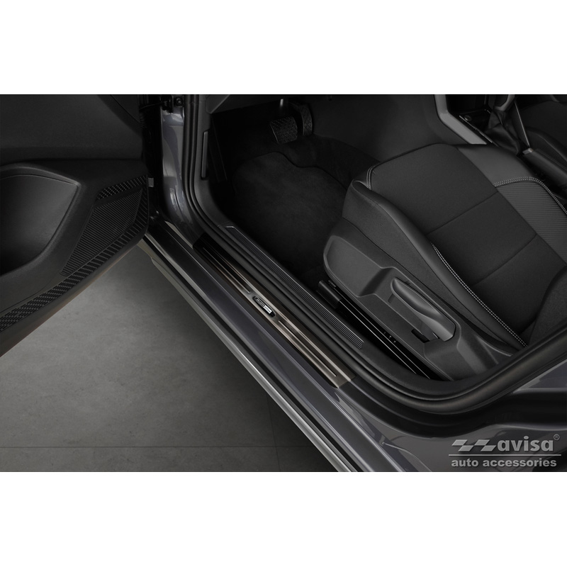 Black Inox door sill protectors  Volkswagen Taigo 2021- 'Exclusive Edition' - 4-pieces