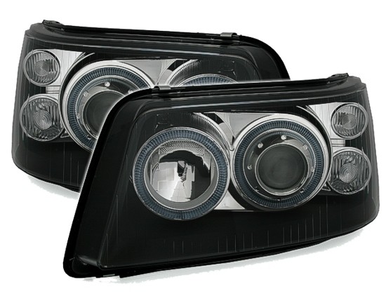 Headlights VW T5 LED Devil Eyes DRL Look Black