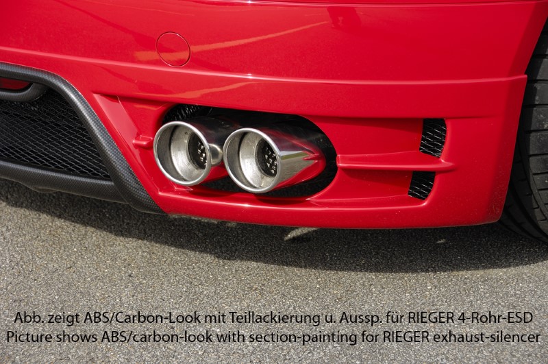 Achterbumper Diffusor Carbon-look Audi TT 09.06- Rieger