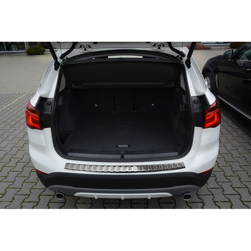 Stainless Steel Rear Bumper protector  BMW X1 F48 2015-2022 'Ribs'