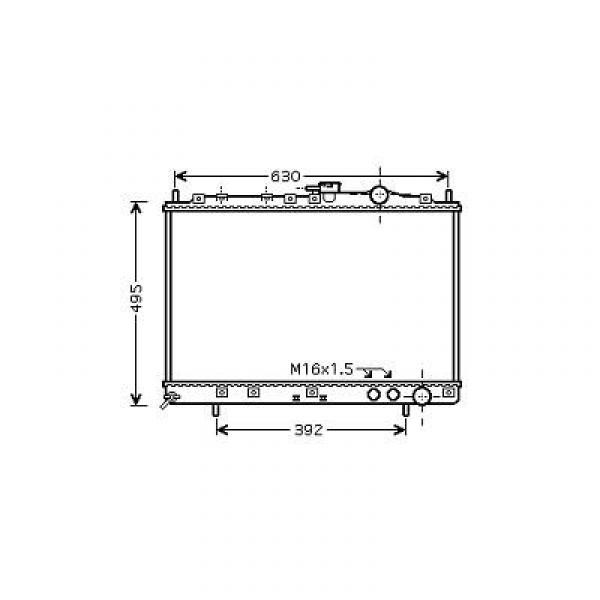 Radiator KIA JOICE 99-03 432x668 2.0I +/-AC
