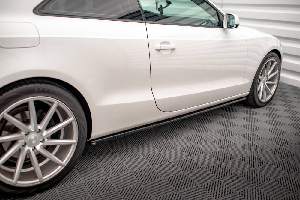 Zijskirts Audi A5 / A5 S-Line / S5 Coupe 8T Maxton Glans Zwart