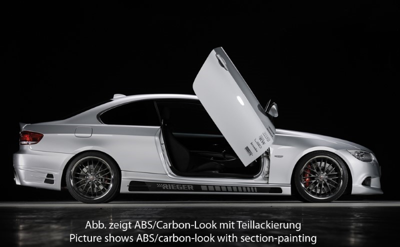 Zijskirts BMW E92 coupe ABS Carbon-look Rieger
