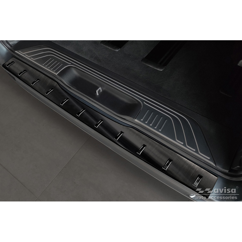 Black Stainless Steel Rear bumper protector  Mercedes Vito / V-Class 2014-2019 & Facelift 2019- (with Hatch) 'STRONG EDITION'
