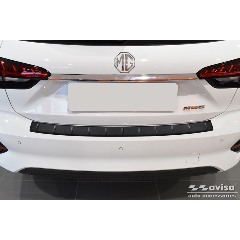 Matzwart RVS Achterbumperprotector  MG 5 SW (EV) 2022- 'Ribs'