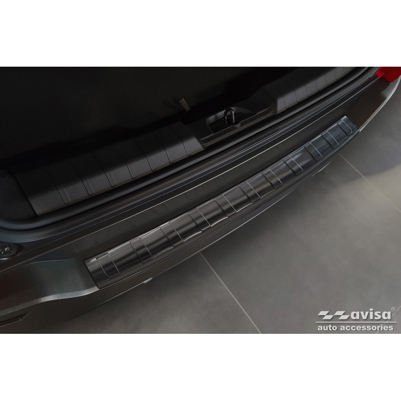 Black Stainless Steel Rear bumper protector  Jeep Avenger + EV 2023- 'Ribs'
