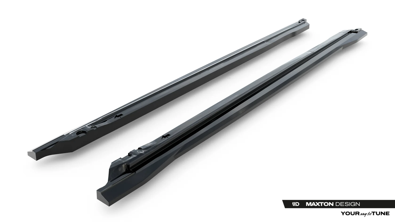 Zijskirts Audi Q5 S-Line Sportback / SUV Mk3 2024 - Maxton Glans Zwart