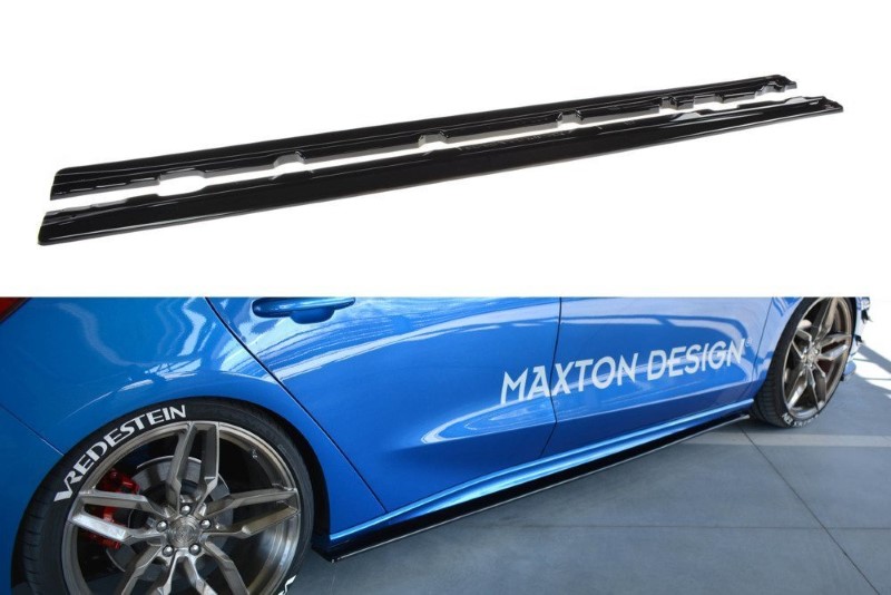 Zijskirts Diffusers Ford Focus ST / ST-Line Mk4 Glanzend Zwart