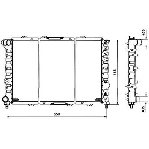 Radiator ALFA ROMEO 156 97->> 580x394 1.8/2.0/2.5 V6 24V +AC