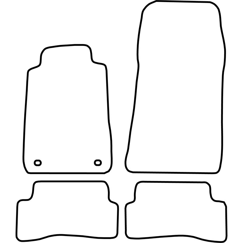 Set velour car mats  Mercedes CLK W208 1997-2002