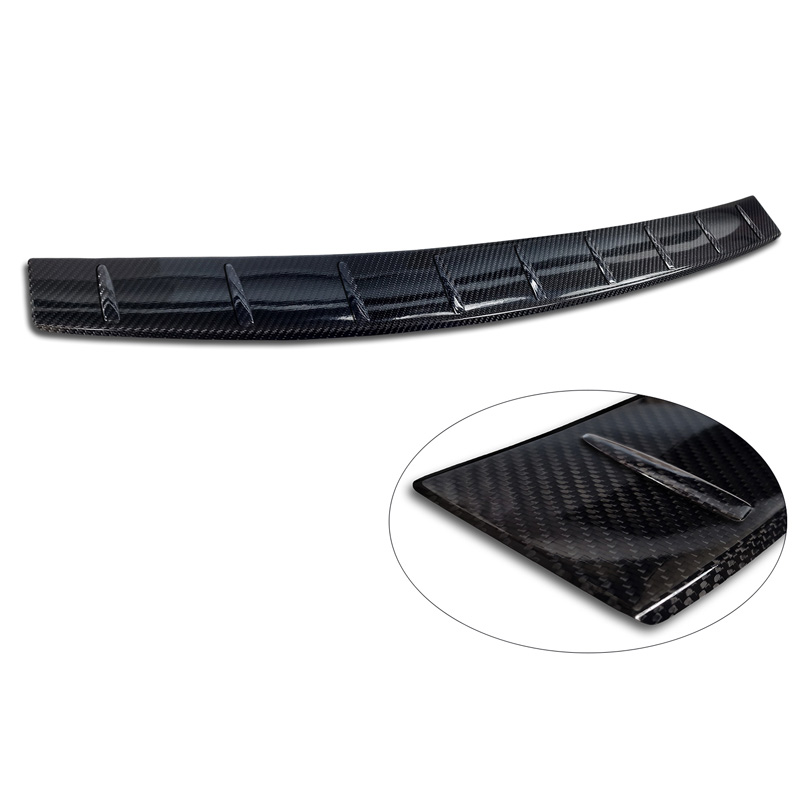 Echt 3D Carbon Achterbumperprotector  Volkswagen Passat (CJ5) incl. R-Line & Hybrid 2023- 'Ribs'