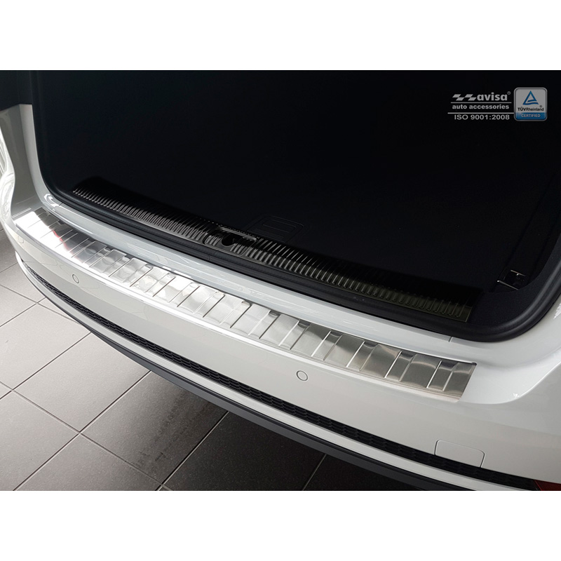 Stainless Steel Rear bumper protector  Audi A4 B9 Avant 2015-2019 & Facelift 2019- 'Ribs' (incl. S4 Avant)
