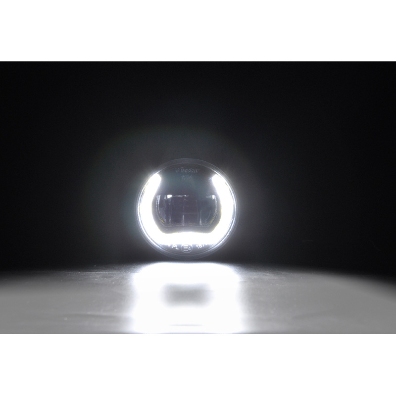 Set semi-universele LED mistlampen + DRL 'U-Shape' dagrijverlichting - Diameter 90mm - ECE-R19/R87 E-keur