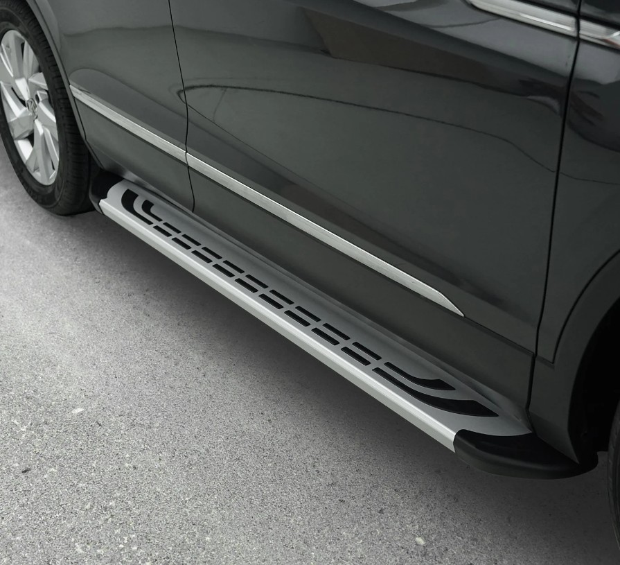 Treeplanken voor Dodge Nitro 07-12 aluminium grijs
