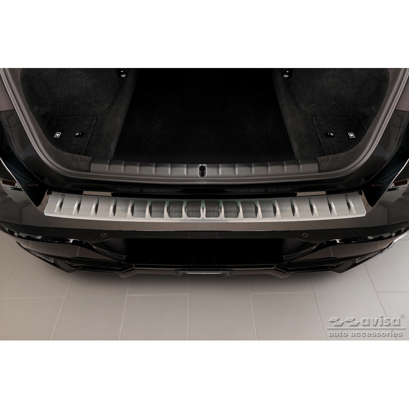 Stainless Steel Rear bumper protector  BMW 7-Series (G70) 2023- with M-Pakage 'Ribs'