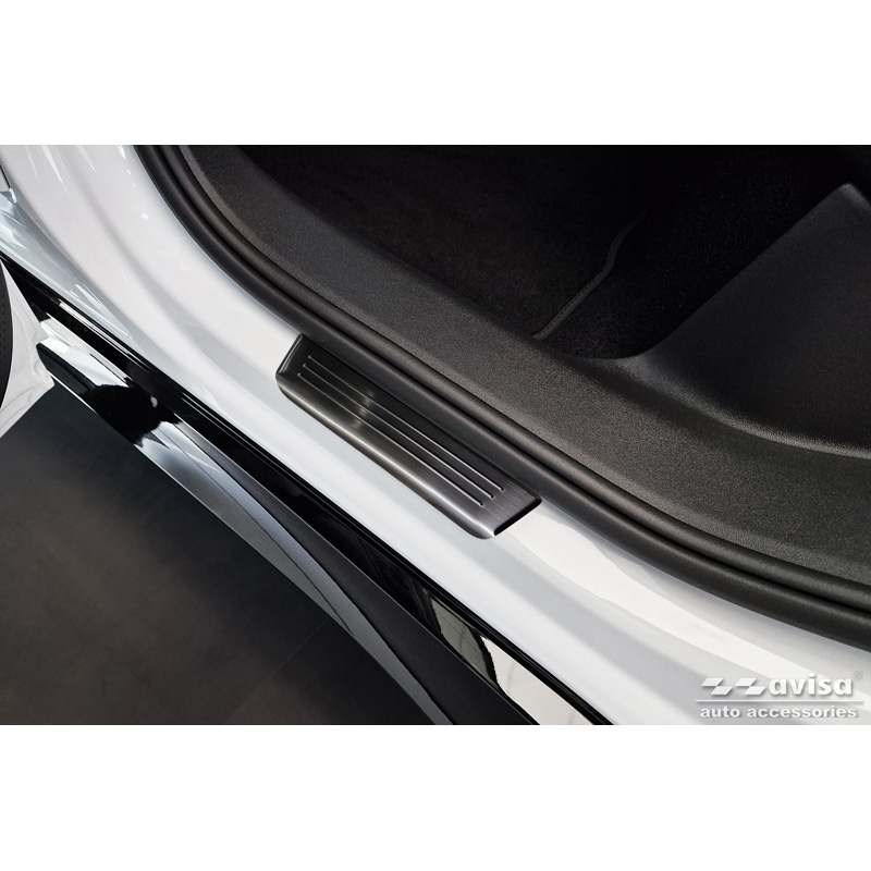 Zwart RVS Instaplijsten  Volkswagen ID.7 2023- & ID.7 Tourer 2024- - 'Lines' - 4-delig
