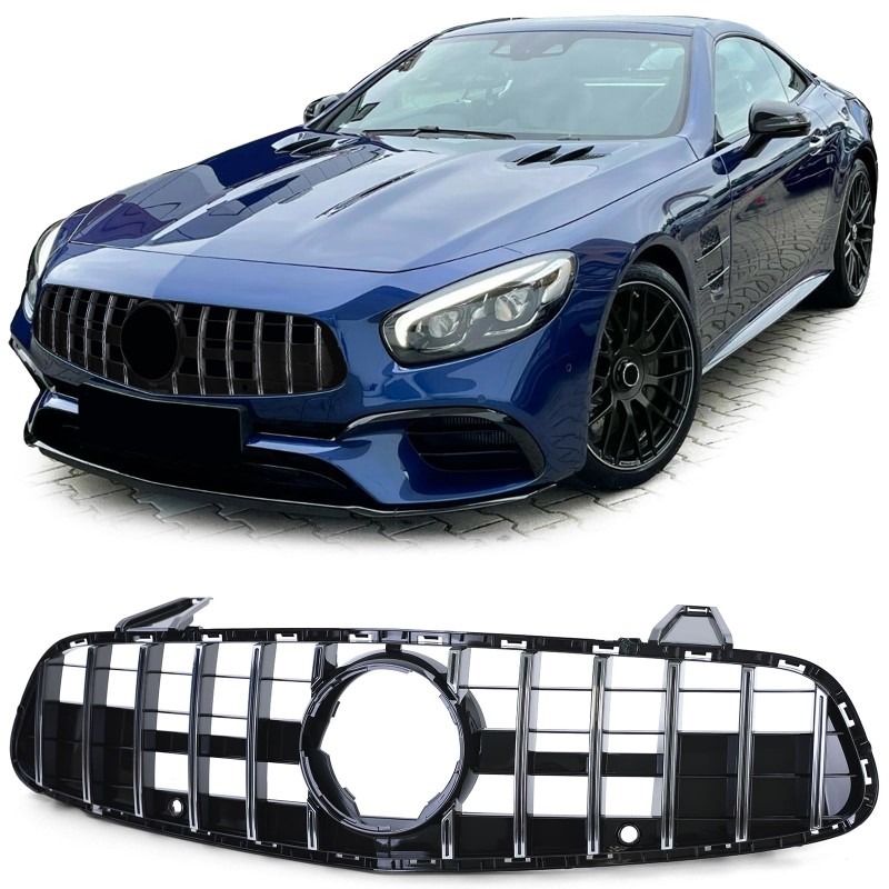 Grill Mercedes SL R231 Facelift 16-21 GT Design Zwart/Chroom