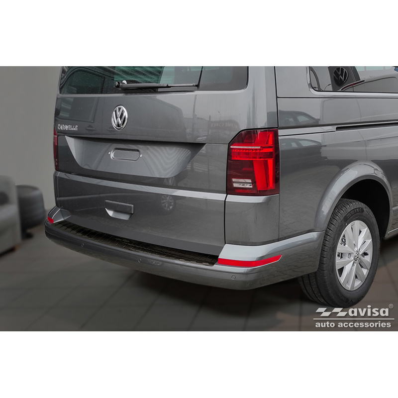 Real 3D Carbon Rear bumper protector  Volkswagen Caravelle T6 2015-2019 & Caravelle T6.1 2019- (with rear hatch) 'Ribs'