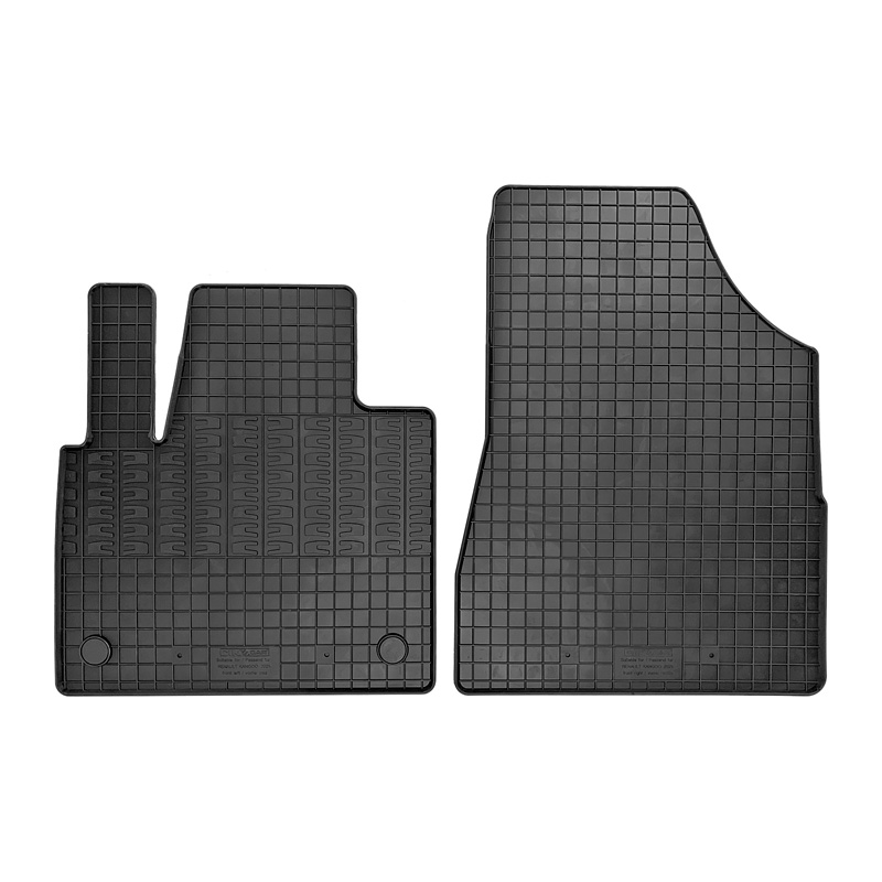 Rubber matten  Mercedes Citan (W420) Box & Renault Kangoo Furgon & Nissan Townstar 2021- (2-delig + montagesysteem)