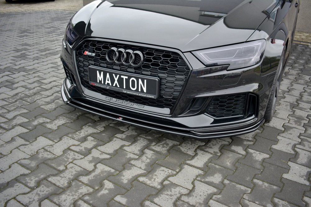 Voorspoiler V.2 Audi RS3 8V FL Sportback Glanzend Zwart