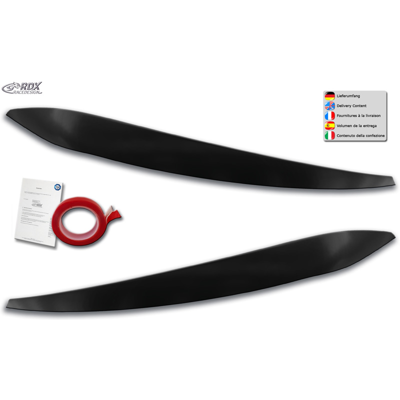 Koplampspoilers  Volkswagen Touran (5T) 2015- (LED) (ABS)
