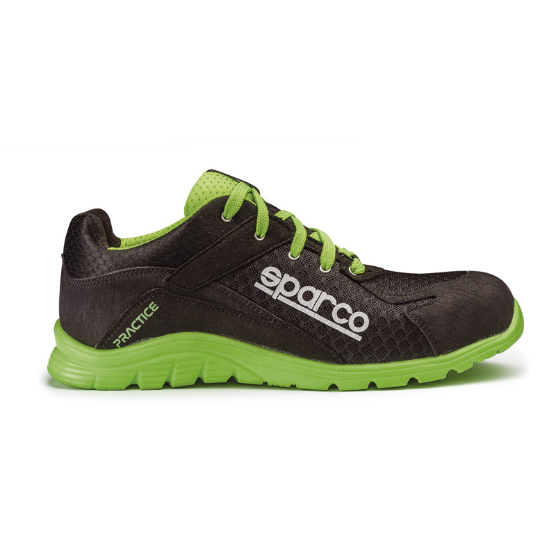 Sparco Lightweight Safety Shoes Practice S1P Keke Black/Green EU Size 42