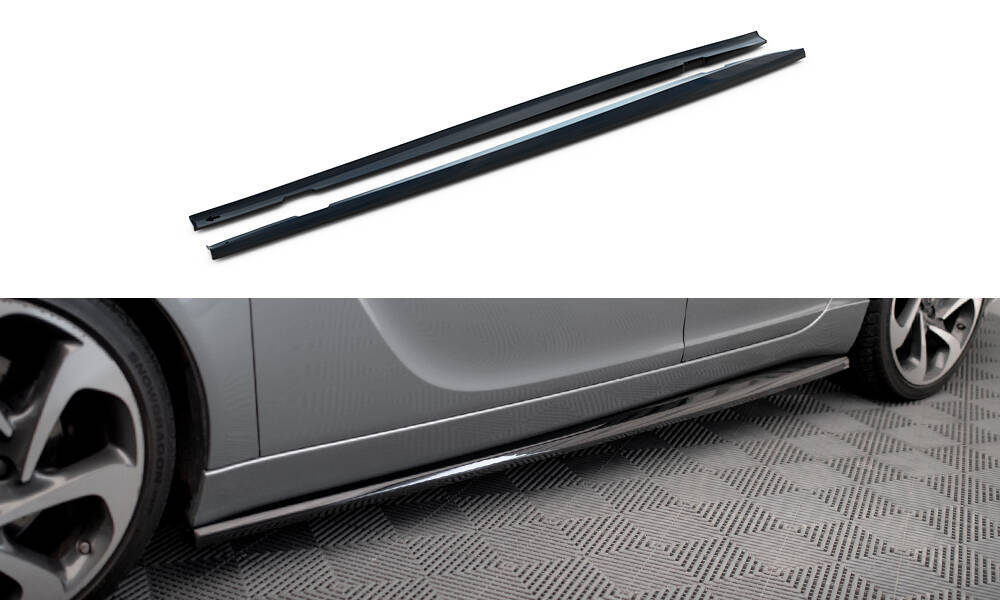 Zijskirts Opel Insignia OPC Line Glans Zwart