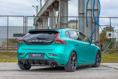Achterdiffuser V40 R-design Zwart Glans