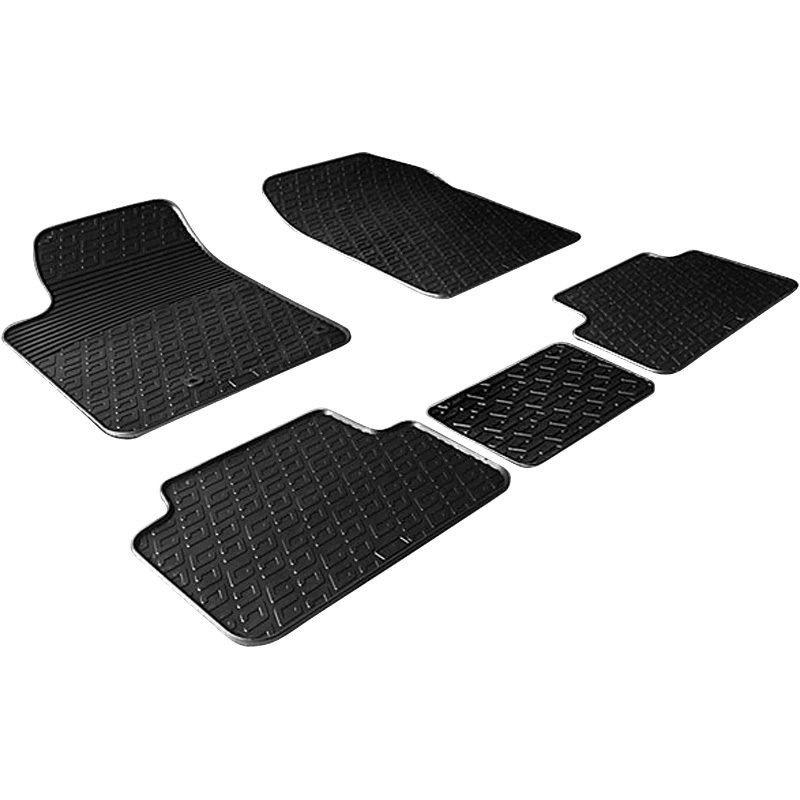 Rubber car mats set  Citroen Berlingo / Peugeot Partner 2002-2008 (G profile 5-pieces + mounting clips)