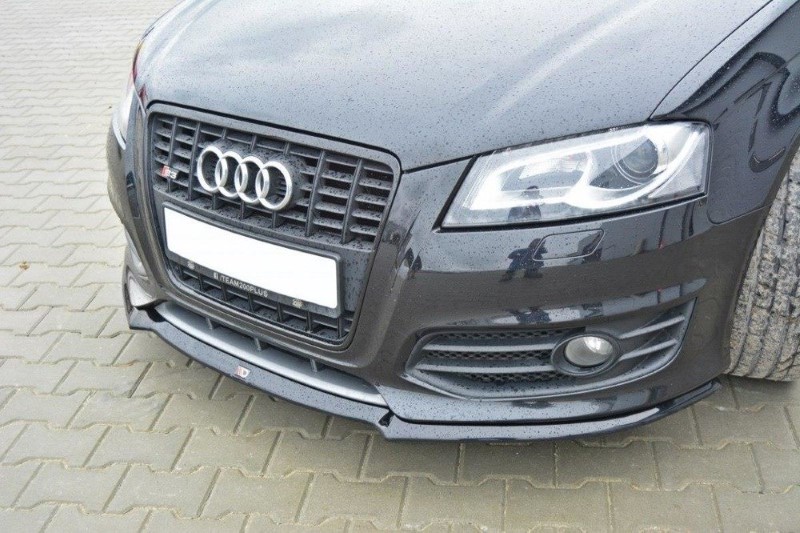 Voorspoiler V.2 Audi S3 8P FL Glanzend zwart