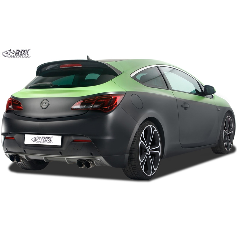 Rear bumper skirt 'Diffusor'  Opel Astra J GTC 2009-2015 excl. OPC (for double exhaust) (PUR)