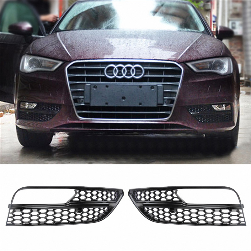 Mistlamp Grillen Audi A3 8V 13-16 zwart RS Look