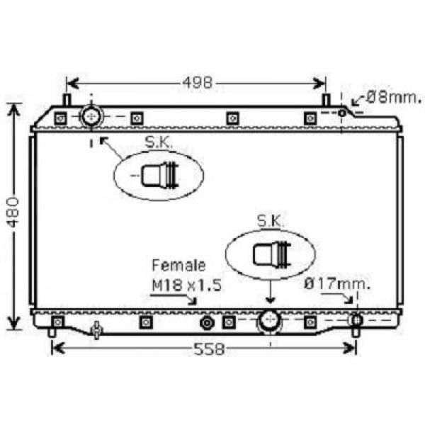 Radiator CRV, 02-06 2.2 CDTi